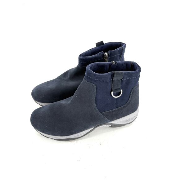 Easy Spirit Elton Boots 8 NWOT Navy Blue Water Resistant Ankle Booties Comfort - Picture 5 of 6
